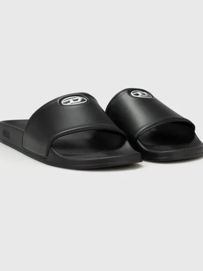 Diesel Sandales de bain -BLACK/SILVER